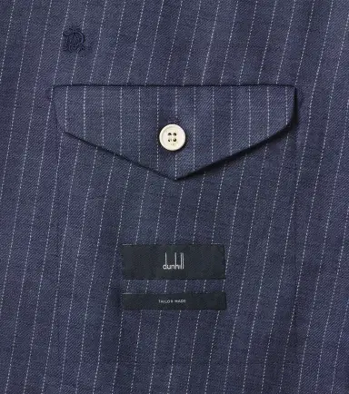 dunhill Pinstripe double-breasted linen blazer | Thumbnail 2