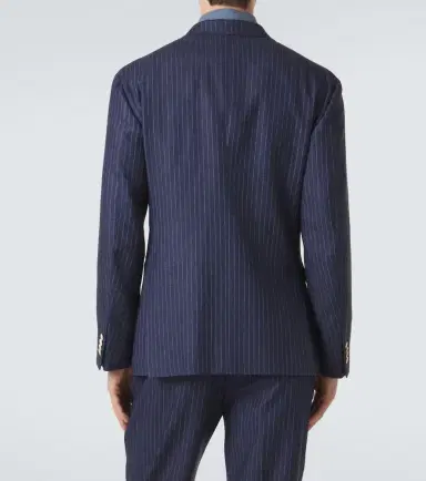 dunhill Pinstripe double-breasted linen blazer | Thumbnail 3