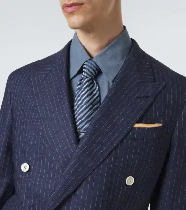 dunhill Pinstripe double-breasted linen blazer | Thumbnail 5