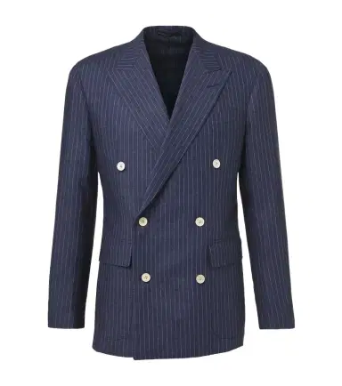 dunhill Pinstripe double-breasted linen blazer | Thumbnail 1