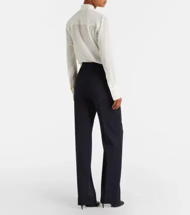 Alexander McQueen Wool grain de poudre straight pants | Thumbnail 4
