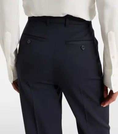 Alexander McQueen Wool grain de poudre straight pants | Thumbnail 5