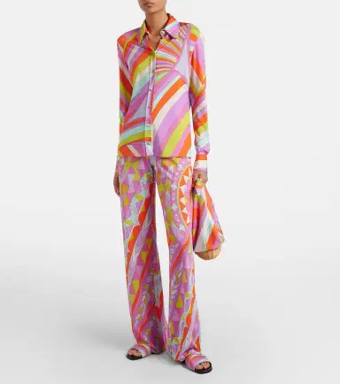 PUCCI Manuba jersey satin wide-leg pants | Thumbnail 2 PUCCI Manuba jersey satin wide-leg pants | Thumbnail 2
