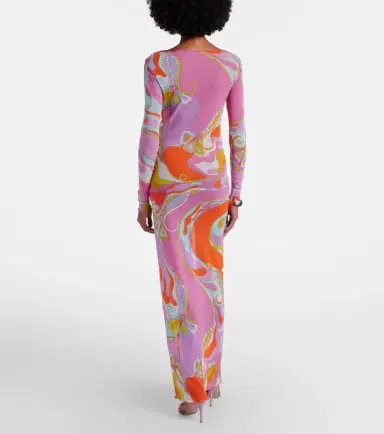 Pucci Orchidee sheer tulle maxi dress | Thumbnail 3