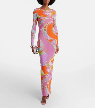 Pucci Orchidee sheer tulle maxi dress | Thumbnail 4