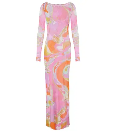 Pucci Orchidee sheer tulle maxi dress | Thumbnail 1