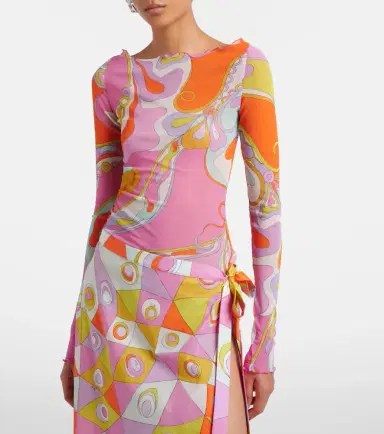 PUCCI Orchidee sheer tulle top | Thumbnail 2 PUCCI Orchidee sheer tulle top | Thumbnail 2
