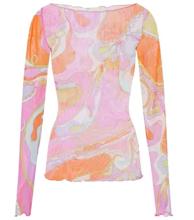 PUCCI Orchidee sheer tulle top | Thumbnail 1 PUCCI Orchidee sheer tulle top | Thumbnail 1