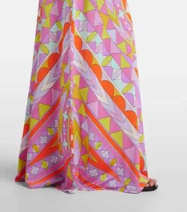 PUCCI Manuba jersey satin maxi skirt | Thumbnail 5