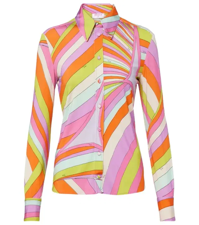 Pucci Iride satin jersey shirt