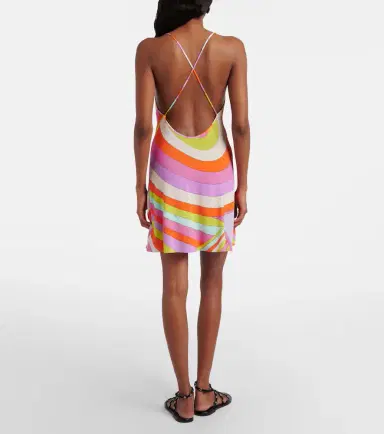 PUCCI Iride draped satin jersey minidress | Thumbnail 3
