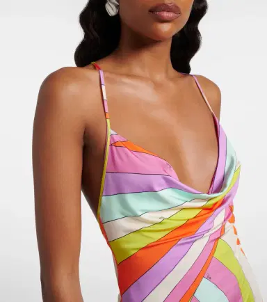 PUCCI Iride draped satin jersey minidress | Thumbnail 5