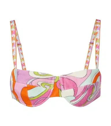 PUCCI Orchidee cotton terry bikini top | Thumbnail 1