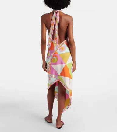 PUCCI Occhi silk twill midi dress | Thumbnail 6