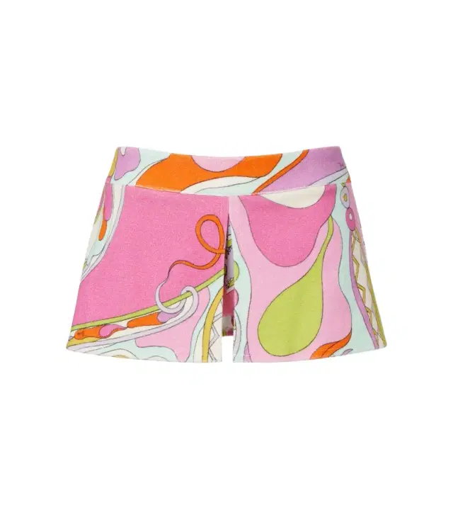 Pucci Orchidee cotton-blend terry skort