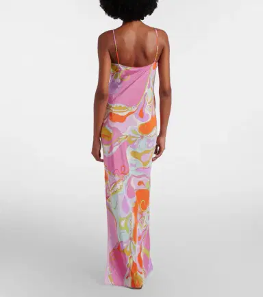 Pucci Orchidee silk twill maxi dress | Thumbnail 2