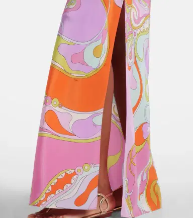 Pucci Orchidee silk twill maxi dress | Thumbnail 3
