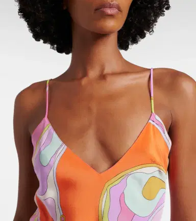 Pucci Orchidee silk twill maxi dress | Thumbnail 5