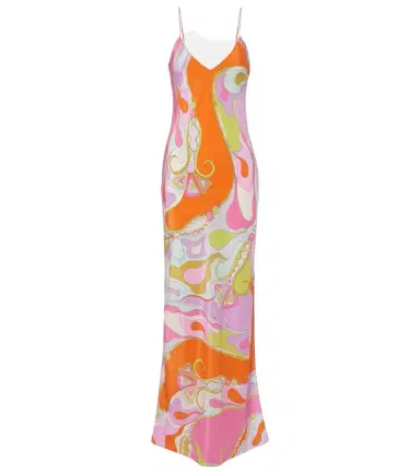Pucci Orchidee silk twill maxi dress | Thumbnail 1