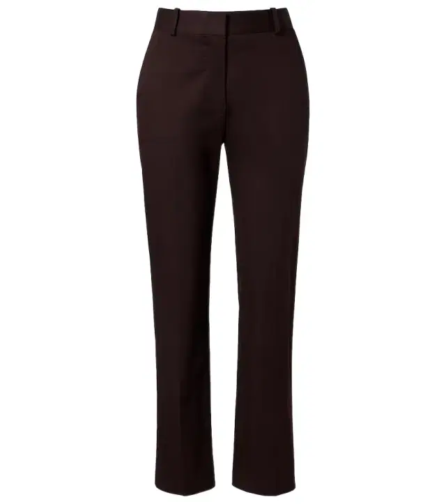 Cotton-blend straight pants
