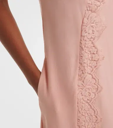 Stella McCartney Lace-trimmed silk midi dress | Thumbnail 2