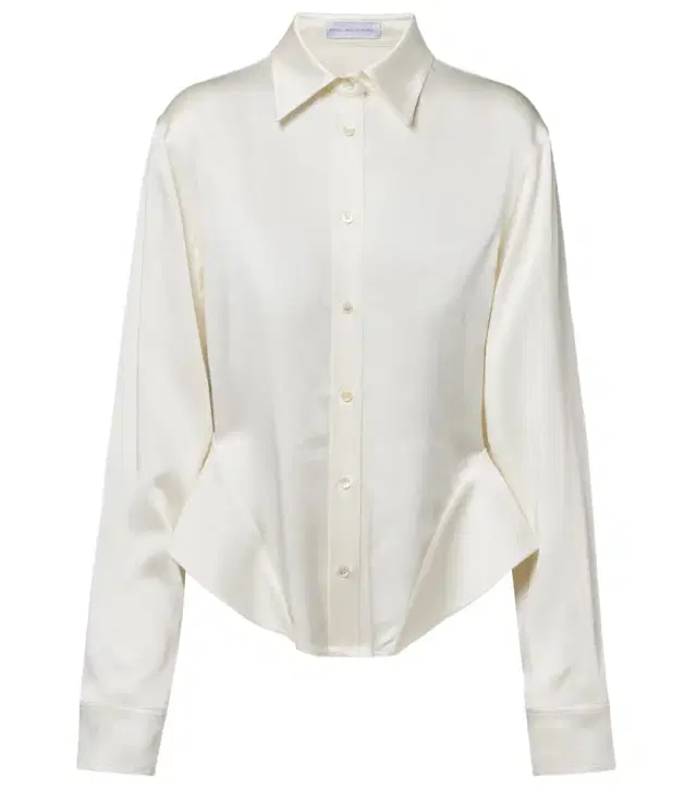 Peplum satin shirt