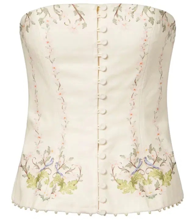 Agua by Agua Bendita Abelia Anhelo floral linen corset