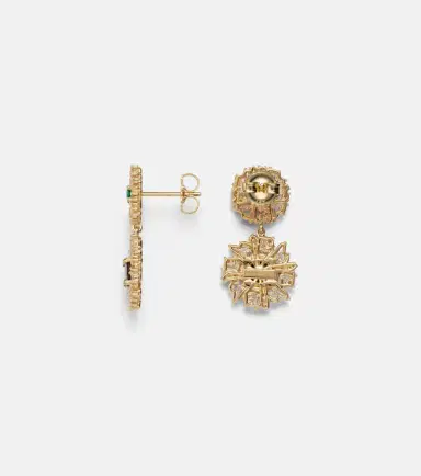 Suzanne Kalan 18kt gold drop earrings with gemstones | Thumbnail 4