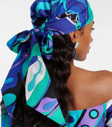 Pucci Iride silk twill head wrap | Thumbnail 3