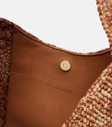 Stella McCartney Logo Small raffia shoulder bag | Thumbnail 2
