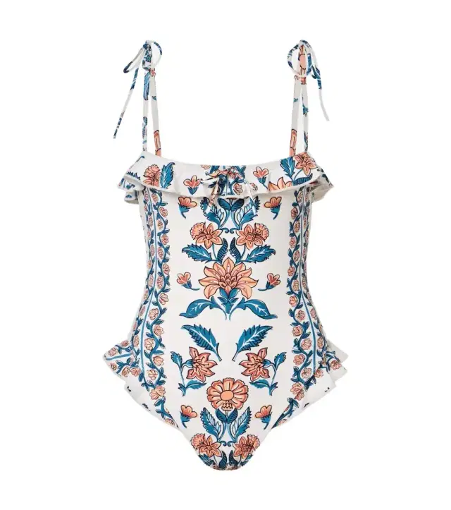 Jacelyn floral ruffled swimsuit