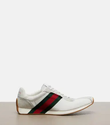 Gucci Tempo suede-trimmed sneakers | Thumbnail 3