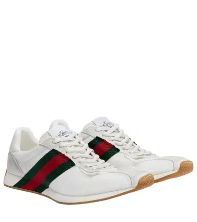 Gucci Tempo suede-trimmed sneakers | Thumbnail 1