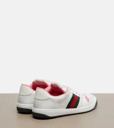 Gucci Screener leather-trimmed sneakers | Thumbnail 3 Gucci Screener leather-trimmed sneakers | Thumbnail 3