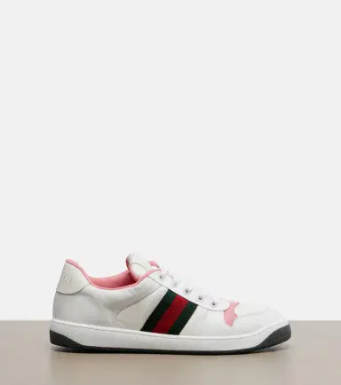 Gucci Screener leather-trimmed sneakers | Thumbnail 4 Gucci Screener leather-trimmed sneakers | Thumbnail 4