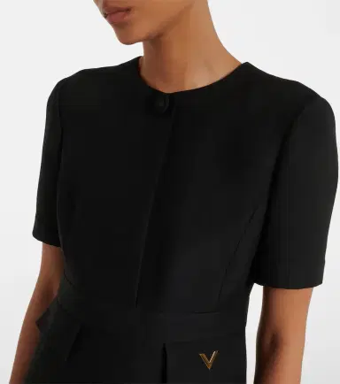 Valentino Crepe Couture VGold minidress | Thumbnail 2 Valentino Crepe Couture VGold minidress | Thumbnail 2