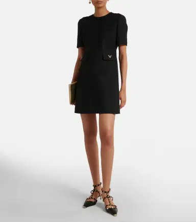 Valentino Crepe Couture VGold minidress | Thumbnail 3 Valentino Crepe Couture VGold minidress | Thumbnail 3