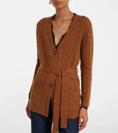 Valentino Cable-knit cashmere cardigan | Thumbnail 2 Valentino Cable-knit cashmere cardigan | Thumbnail 2