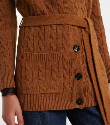 Valentino Cable-knit cashmere cardigan | Thumbnail 3 Valentino Cable-knit cashmere cardigan | Thumbnail 3