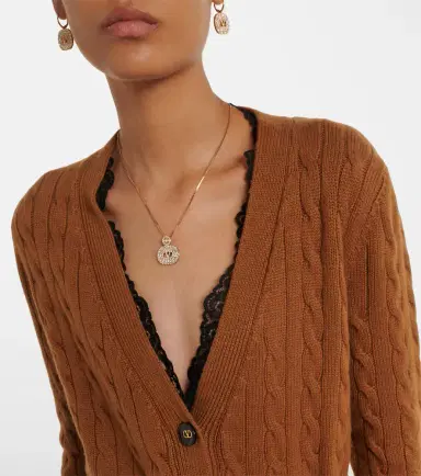 Valentino Cable-knit cashmere cardigan | Thumbnail 4 Valentino Cable-knit cashmere cardigan | Thumbnail 4