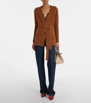 Valentino Cable-knit cashmere cardigan | Thumbnail 5 Valentino Cable-knit cashmere cardigan | Thumbnail 5