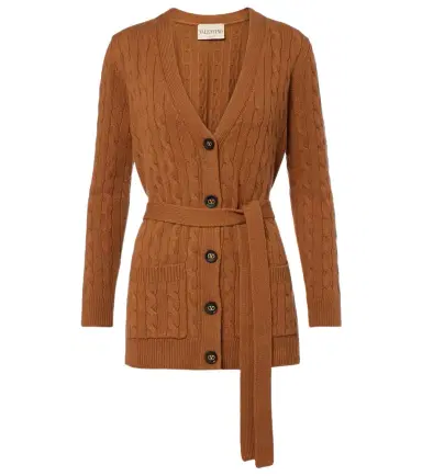 Valentino Cable-knit cashmere cardigan | Thumbnail 1 Valentino Cable-knit cashmere cardigan | Thumbnail 1