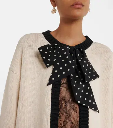 Valentino Bow-detail cotton-blend cardigan | Thumbnail 5 Valentino Bow-detail cotton-blend cardigan | Thumbnail 5