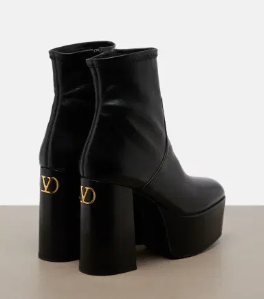 Valentino Garavani Fawcette leather platform ankle boots | Thumbnail 3