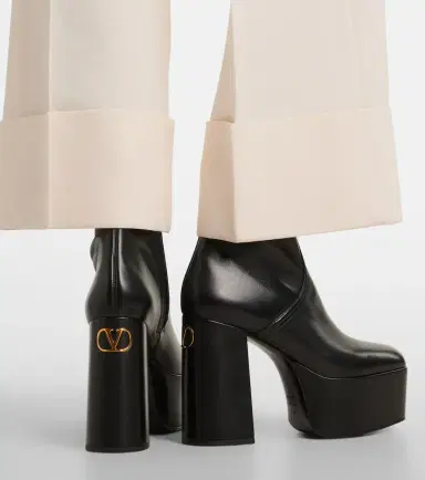 Valentino Garavani Fawcette leather platform ankle boots | Thumbnail 5