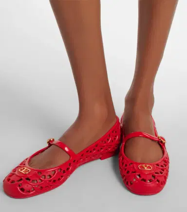 Valentino Garavani Ondette VLogo scalloped Mary Jane flats | Thumbnail 5 Valentino Garavani Ondette VLogo scalloped Mary Jane flats | Thumbnail 5