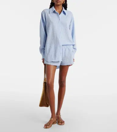 Hunza G Resort oversized seersucker shirt | Thumbnail 2 Hunza G Resort oversized seersucker shirt | Thumbnail 2