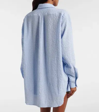 Hunza G Resort oversized seersucker shirt | Thumbnail 5 Hunza G Resort oversized seersucker shirt | Thumbnail 5