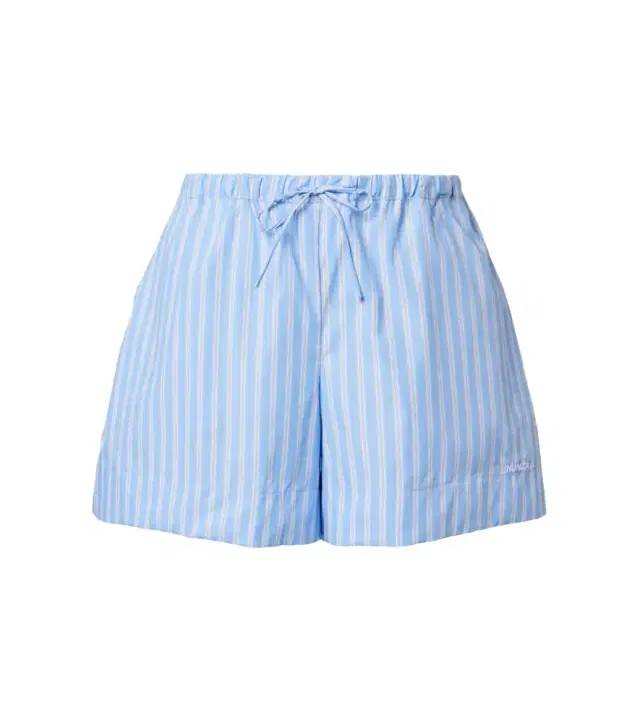 Hunza G Striped cotton poplin shorts