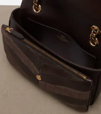 Valentino Garavani Djuna Medium chevron leather shoulder bag | Thumbnail 2